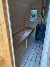 Load image into Gallery viewer, Barrel Sauna 2m + Extra 50cm Terrace on front

